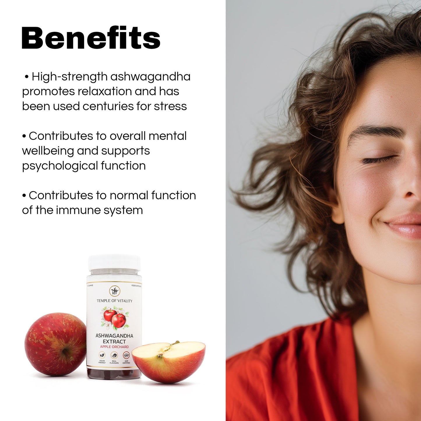 Vegan Ashwagandha Gummies - Temple of Vitality - Benefits of Ashwagandha Supplement Gummies