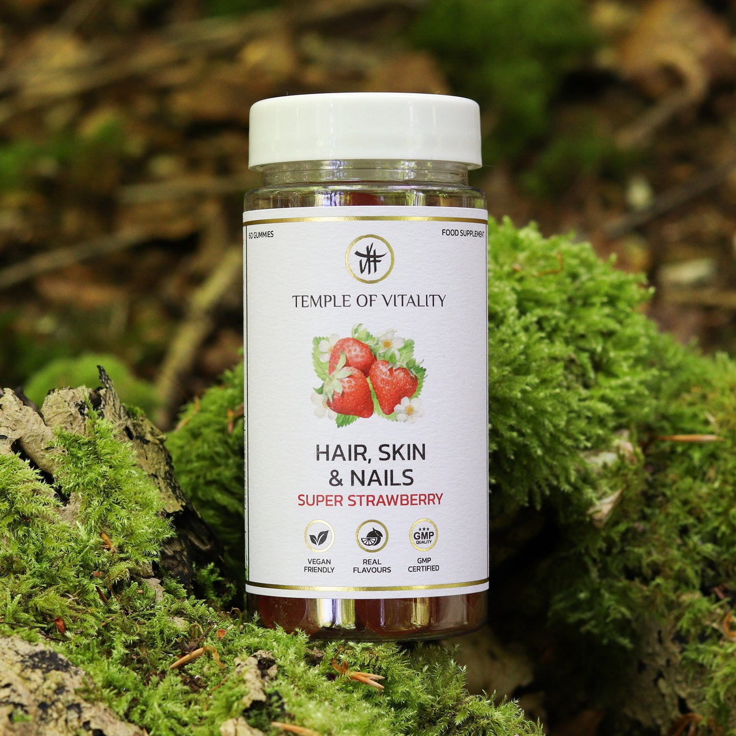 Vegan Hair, Skin, & Nails Gummies - Temple of Vitality - Premium Hair, Skin & Nails Gummies - Forest