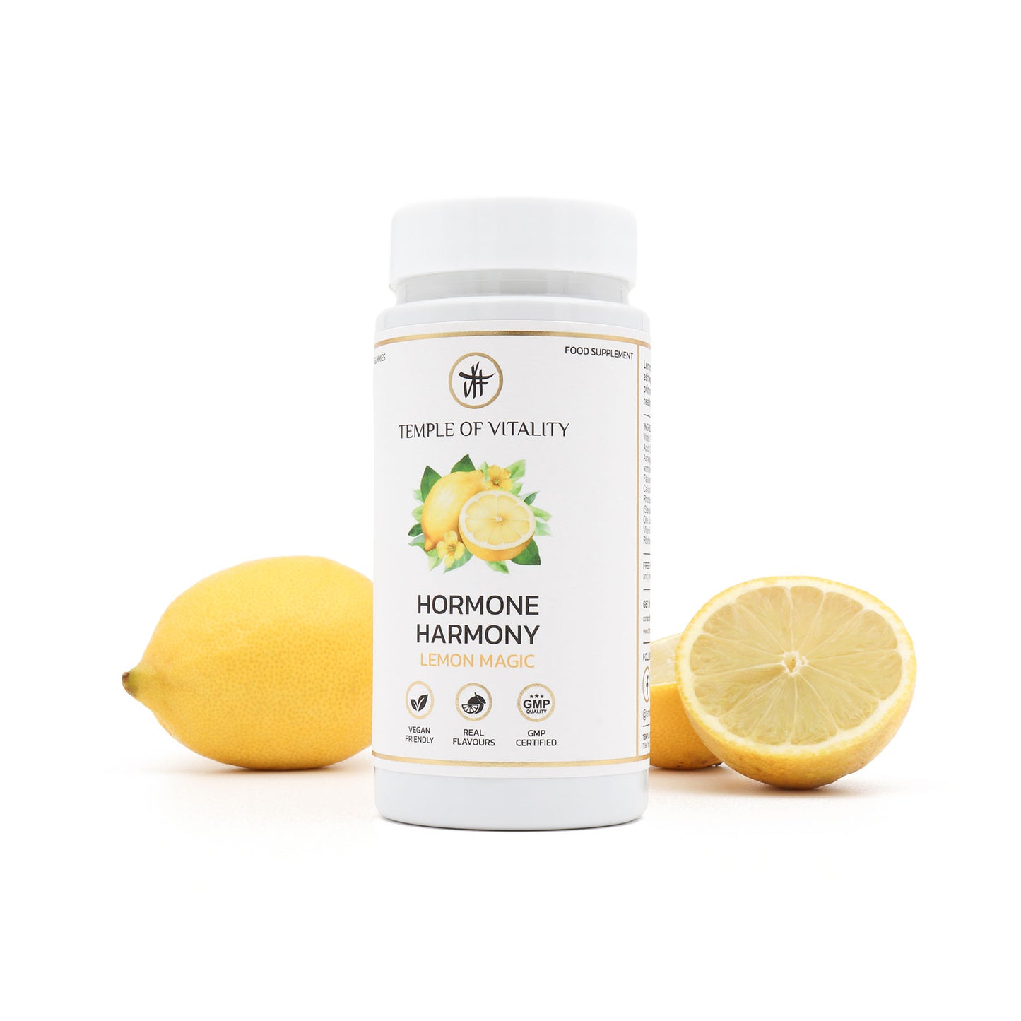 Vegan Hormone Harmony Gummies - Temple of Vitality - Lemon Flavoured Hormone Balance Supplement Gummies for Women