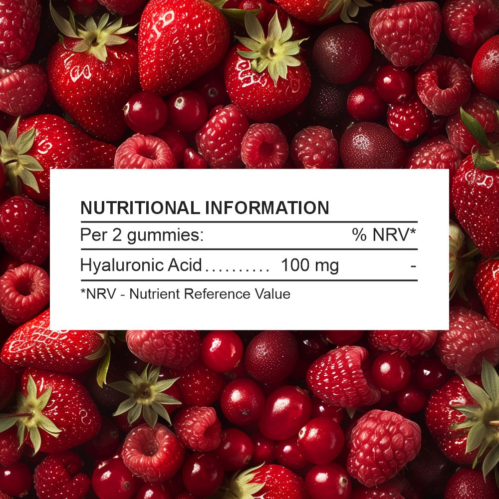 Vegan Hyaluronic Acid Gummies - Temple of Vitality - Hyaluronic Acid Supplement Nutritional Information