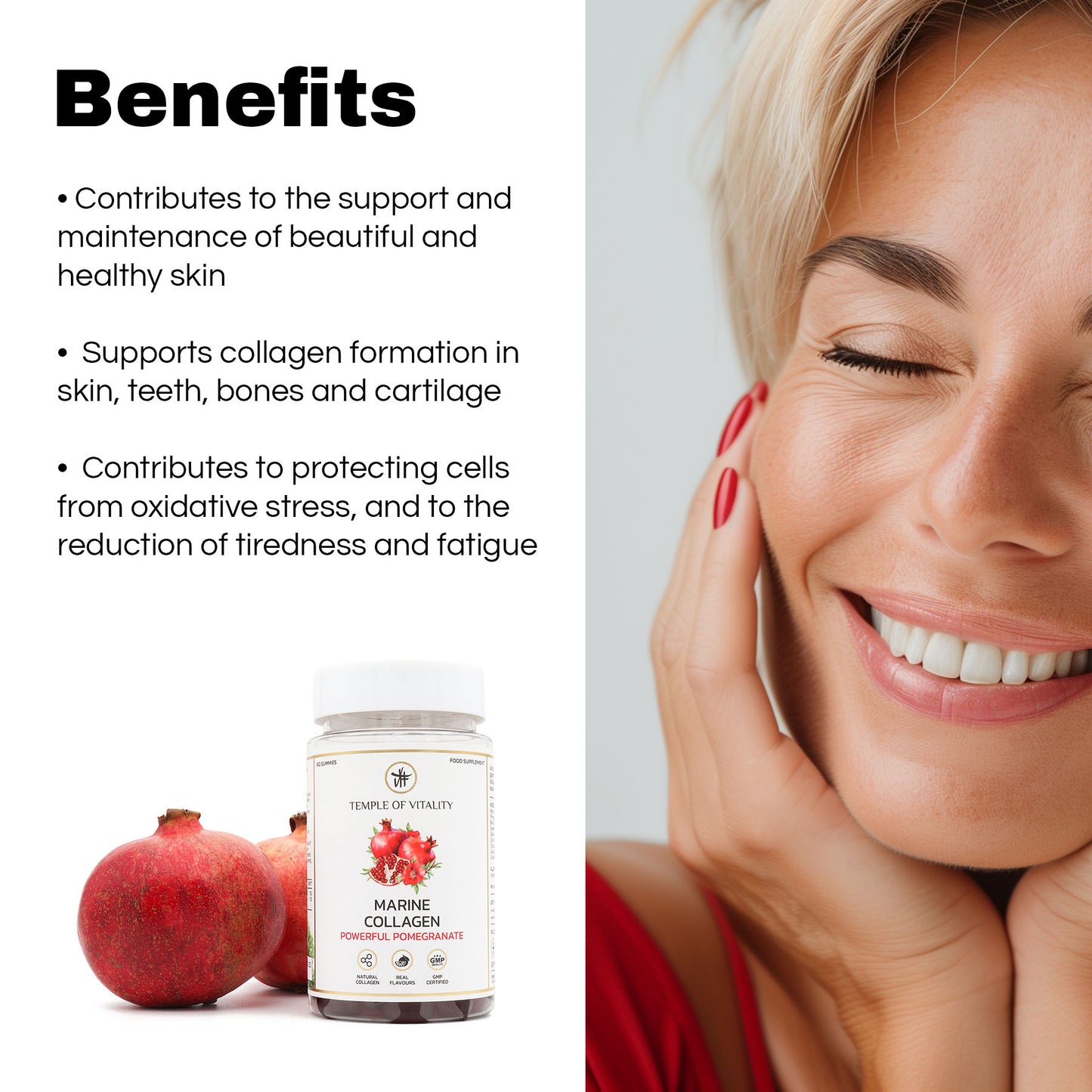 Premium Marine Collagen Gummies - Temple of Vitality - Benefits of Collagen Supplement Gummies