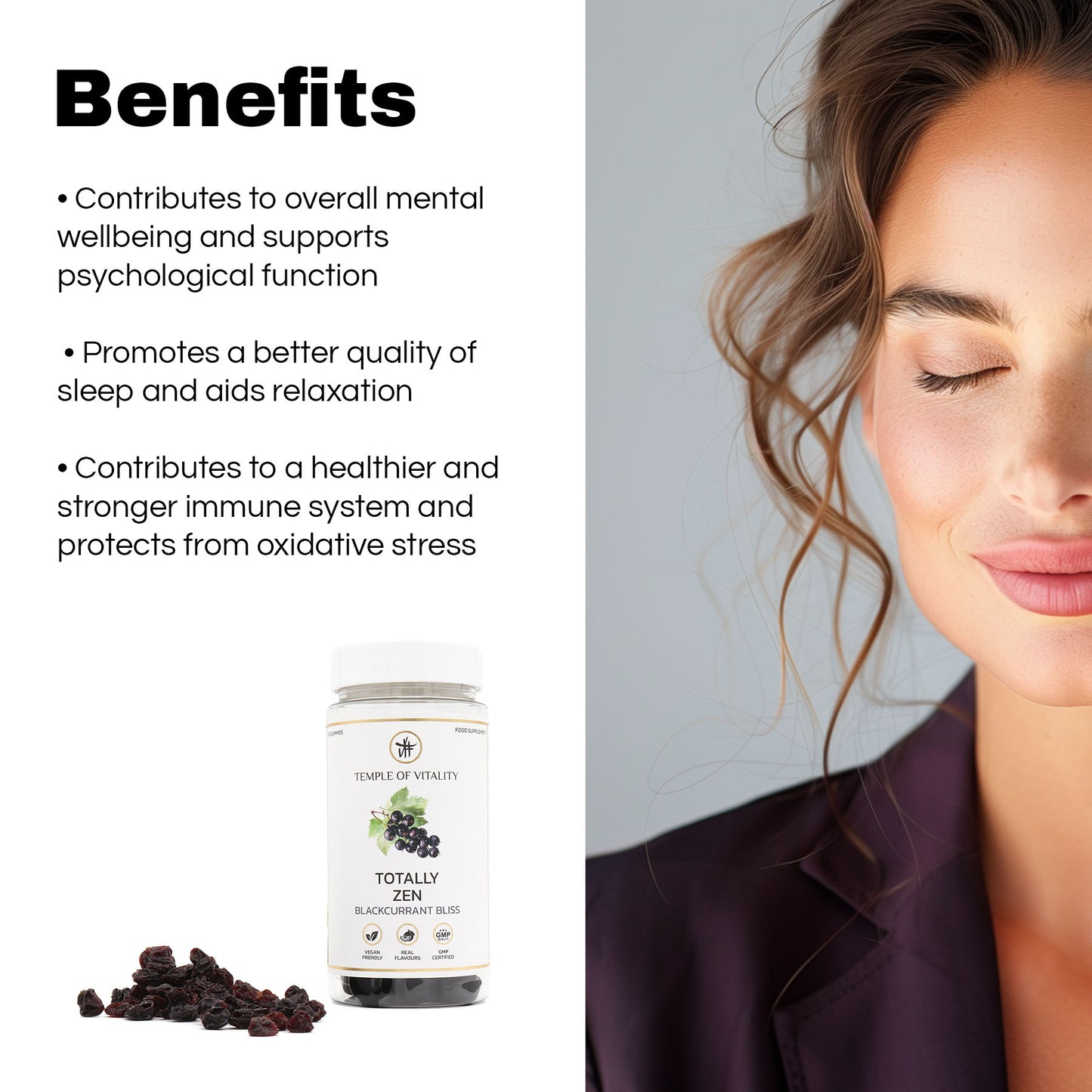 Totally Zen Vegan Relax & Sleep Gummies - Temple of Vitality - Benefits of Sleep and Relaxation Supplement Gummies