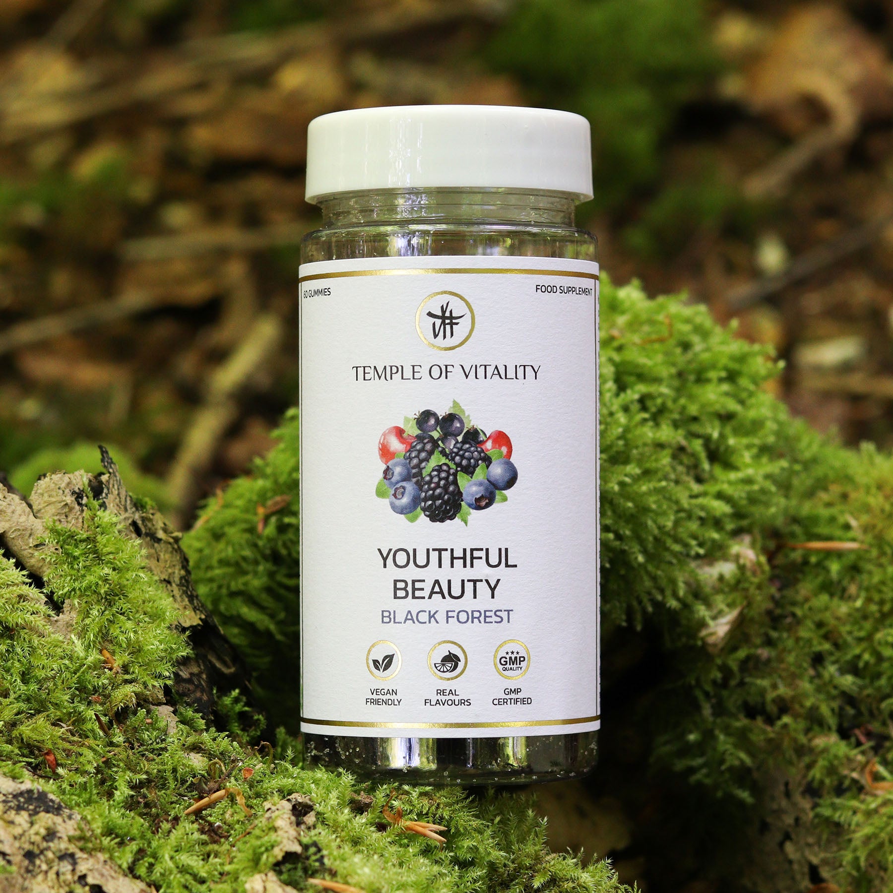 Youthful Beauty Q10 Antioxidant Gummies - Temple of Vitality - Premium Anti-Aging Gummies - Forest